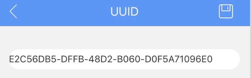 UUID d'ibeacon android