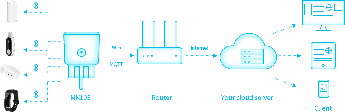 mk105 esp32 gateway plug Functional Block Diagram