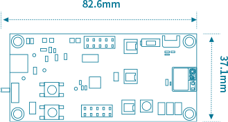 Diagrama de estructura de la placa de desarrollo bluetooth mk01-kit
