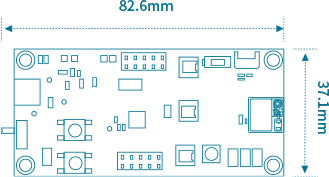 Schema strutturale della scheda di sviluppo Bluetooth mk01-kit