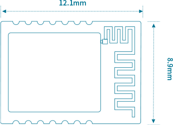 MK14 Bluetooth nrf52805 แผนภาพโครงสร้างโมดูล