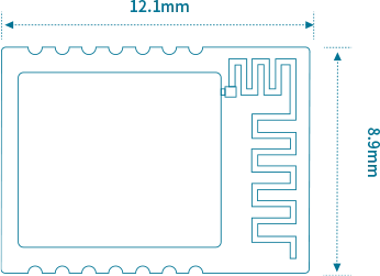 MK14 Bluetooth nrf52805 모듈 구조 다이어그램