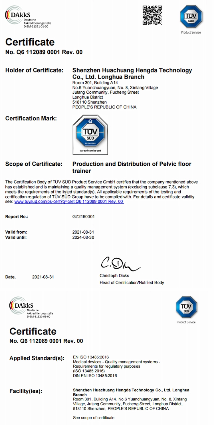 ISO 13485 Certificato