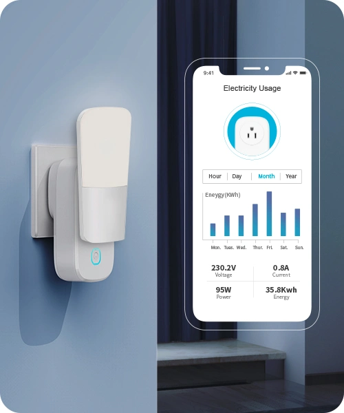 Smart Plug Socket an Energie Meter Applikatioun
