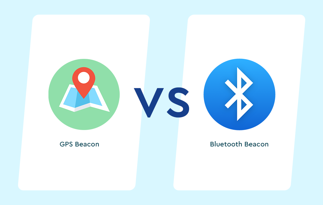 GPS Beacon vs. Bluetooth შუქურა