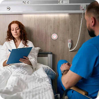 B3-Notruftaste im Krankenhaus im Einsatz