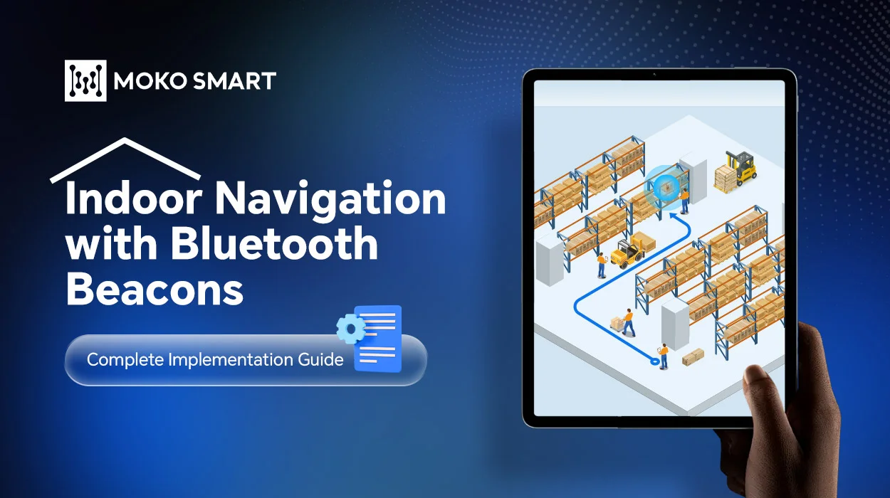 Bluetooth Beacons per la navigazione interna in magazzino che mostrano posizionamento e routing in tempo reale
