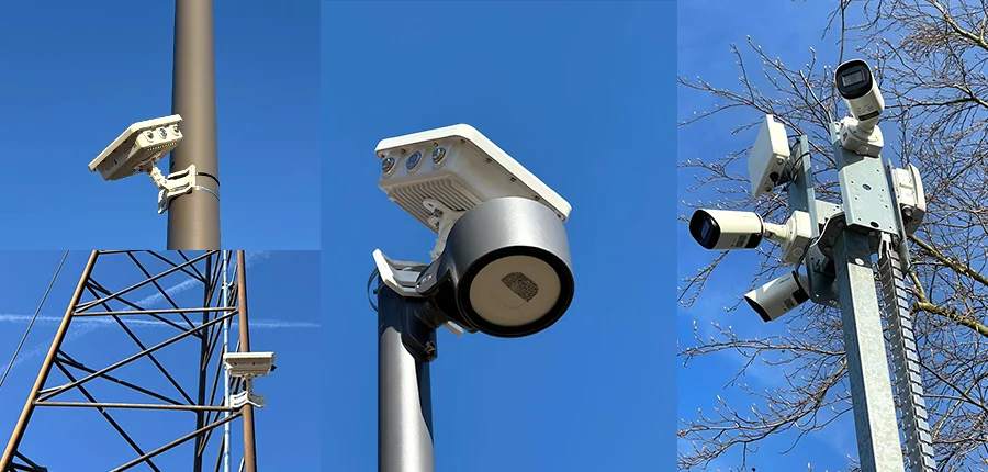 LW003 Ultra 실외 블루투스 브리지는 IoT 군중 및 교통 분석을 위해 도시의 전봇대와 타워에 설치됩니다.
