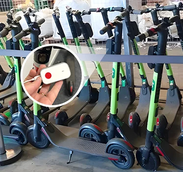 LW004 LoRaWAN tracker enabling real-time e-scooter location and battery monitoring.