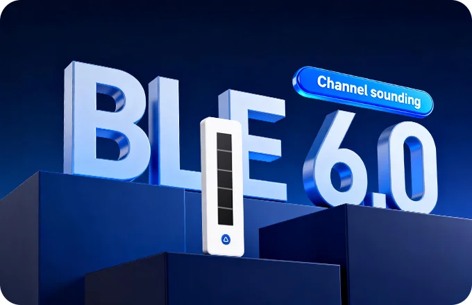 Étiquette d'inventaire M10 avec technologie BLE 6.0 et Channel Sounding pour une mesure de distance de haute précision.