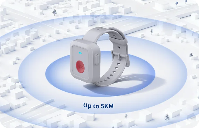 LW014 LoRaWAN panic button with communication range up to 5 km